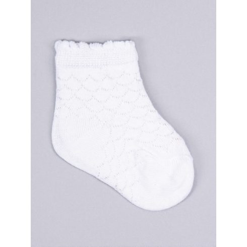 Yo! Baby pamut zokni 17/19 - fehér, mintás