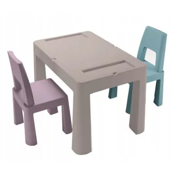  Tega Baby Teggi Multifun kisasztal + 2 db szék szett - stone/heather/tuquoise