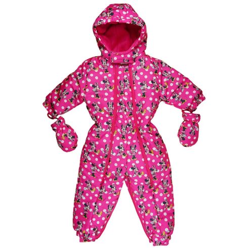 Disney Minnie baba kapucnis overall kesztyűvel 56-62 pink