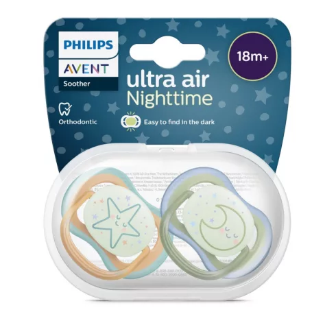 Philips AVENT SCF376/23  Ultra air Nighttime játszócumi 18+ hó  - neutral
