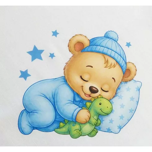 Textil tetra kifogó kék Maci mintával 140*140 cm 