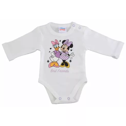 Disney Minnie mintával nyomott hosszú ujjú baba body (44) - fehér