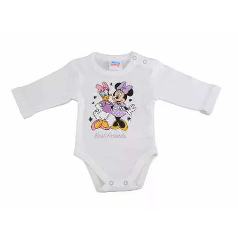 Disney Minnie mintával nyomott hosszú ujjú baba body (44) - fehér
