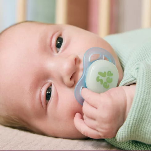 Philips AVENT SCF075/08 Játszócumi ultra start éjszakai 0-2hó fiús 2 db