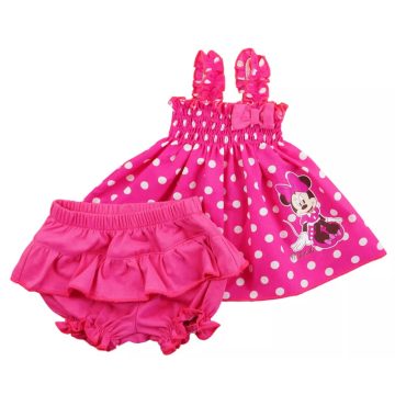   2 részes kislány nyári szett rövidnadrággal, tunikával Minnie egér mintával (74)