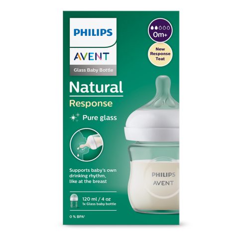 Philips AVENT SCY930/01 Natural Response üvegből készült cumisüveg 120 ml, 0hó+