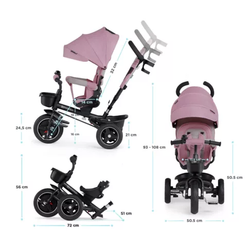 KINDERKRAFT Spinstep tricikli Pastel Pink