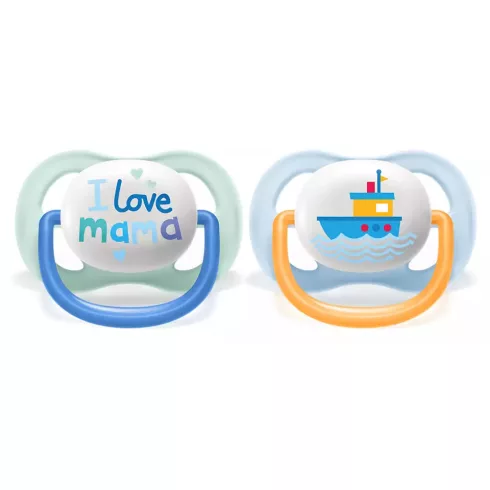 Avent Ultra air Happy 0-6hó játszócumi - fiús I love mama