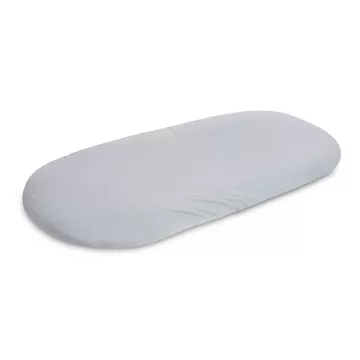 Pamut gumis lepedő mózeskosárba 40*90cm - szürke 
