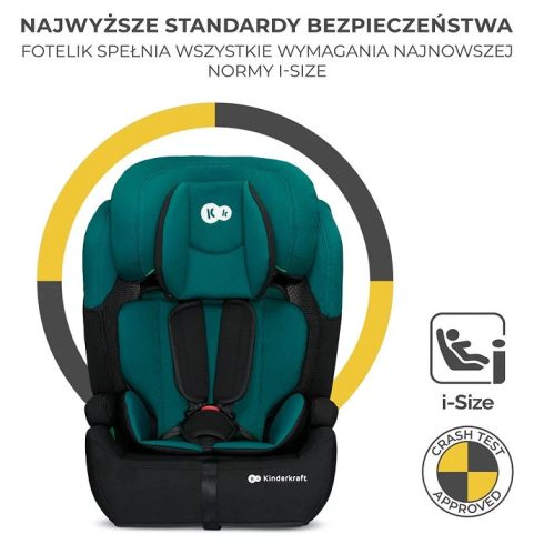 Kinderkraft COMFORT UP i-Size biztonsági autósülés  76-150cm - green