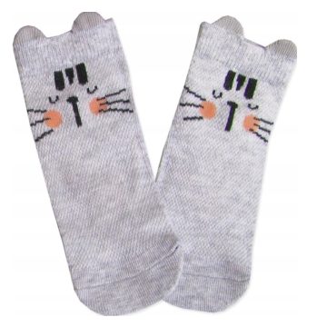 Yoclub pamut bokazokni 17/19 - szürke/cica