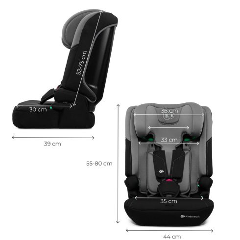 Kinderkraft I-Comfy i-Size biztonsági autósülés  76-150cm - Sötétszürke