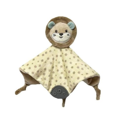 Tulilo puha plüss csörgő,rágóka,alvókendő - oroszlán