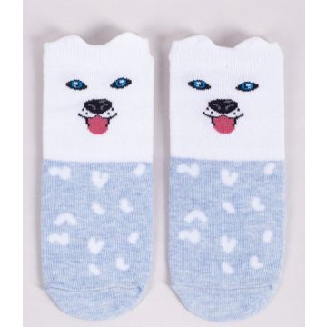   Yoclub ABS csúszásgátlós zokni 17/19 - szívecskés/kutyus