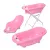 Lorelli kád leeresztő dugóval, babatartóval 88 cm + kádállvány -  Pink