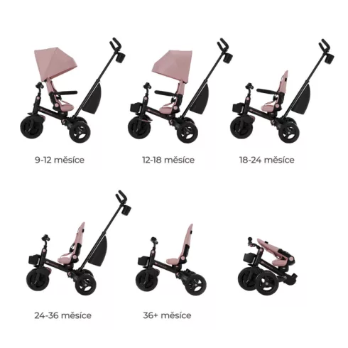 KINDERKRAFT Aveo 2 Plus Tricikli - Rózsaszín 