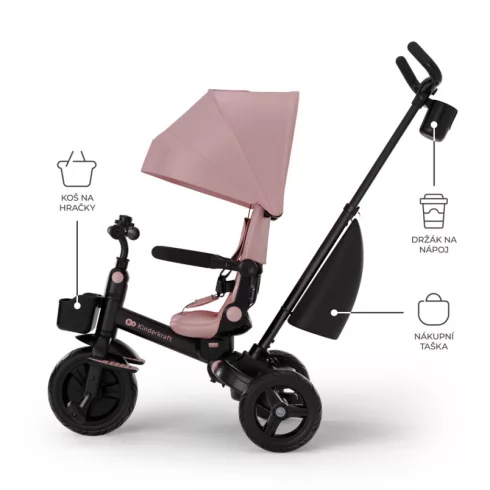 KINDERKRAFT Aveo 2 Plus Tricikli - Rózsaszín 