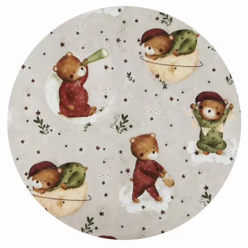 Baby Shop 60*120 cm pamut,gumis lepedő - Maci a holdon 