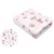 Baby Shop 60*120 cm pamut,gumis lepedő - rózsaszín róka és nyuszi 