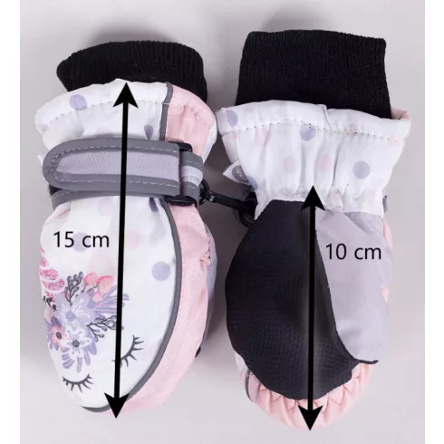 Yo! Bélelt 1 ujjas orkán kesztyű 10cm - virágos 