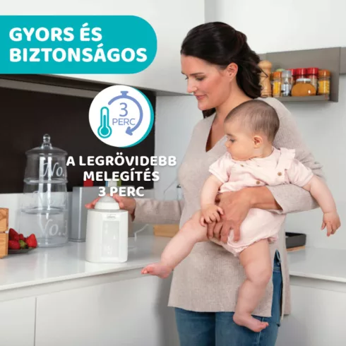 Chicco Cumisüveg-melegítő sterilizálóval
elektromos 0h +