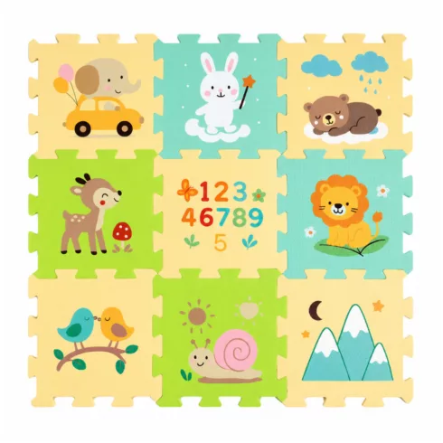 P & M Nexli Összeilleszthető puzzle 9 db - Forest Friends