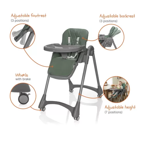 Zopa Primo multifunkciós etetőszék - Light Grey