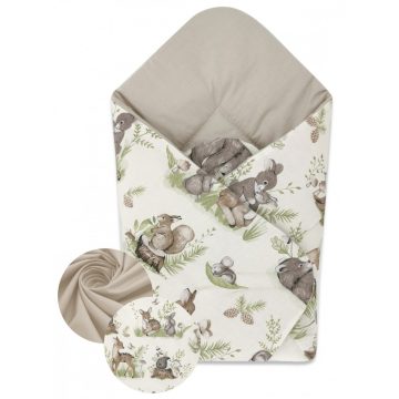   Baby Shop kókuszpólya 75x75cm -  Erdei barátok natúr/zöld