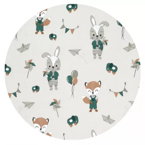 Baby Shop 4 részes babaágynemű - bézs róka és nyuszi 