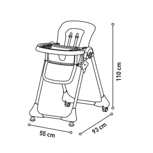Asalvo Wheels multifunkciós etetőszék - Vane