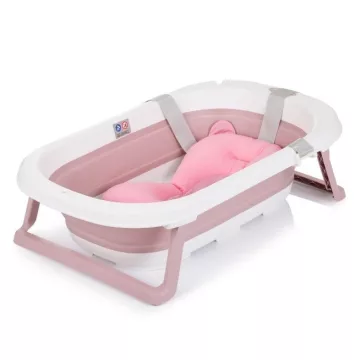   Chipolino Isla összecsukható kád hálós babatartóval 81 cm - Pink