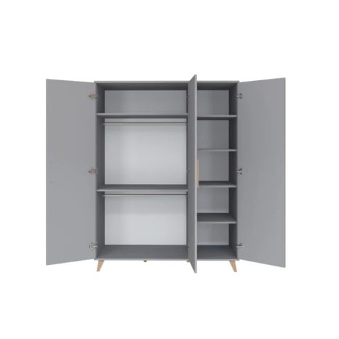 Flip Grey 3 osztású szekrény