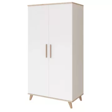 FLIP White & Oak 2 osztású szekrény