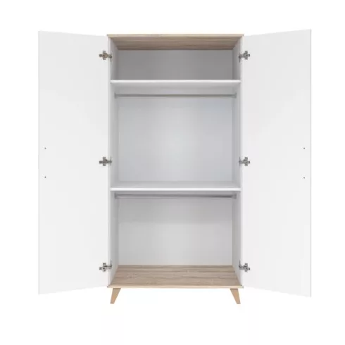 FLIP White & Oak 2 osztású szekrény