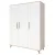 FLIP White & Oak 3 osztású szekrény