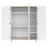 FLIP White & Oak 3 osztású szekrény