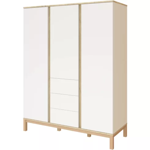 Loop White & Oak 3 osztású szekrény