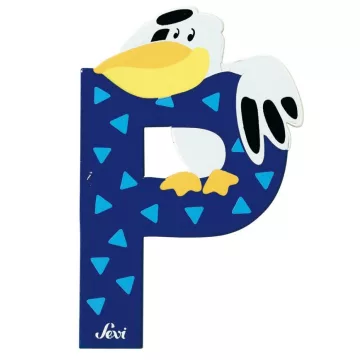 Sevi Fa betű állatos - P kék 