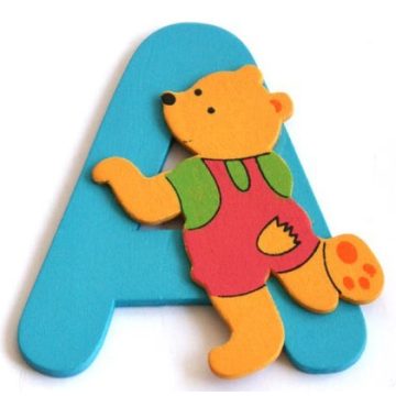 Fa betű A - kék maci