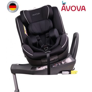   Avova Sperber-Fix I-Size 360° biztonsági gyerekülés 40-105 cm - Pearl black 