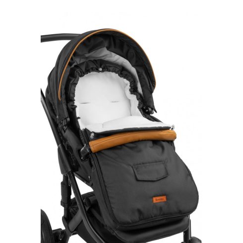 Polár bundazsák babakocsiba - fekete