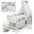 Baby Shop 6 részes babaágynemű - szürke bagoly
