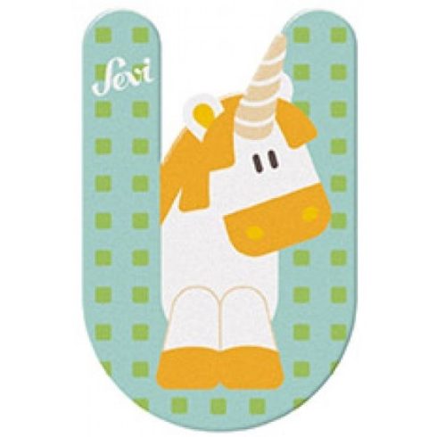 Sevi Fa betű állatos - U türkiz