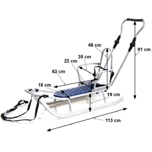 Adbor szánkó bundazsákkal - zöld