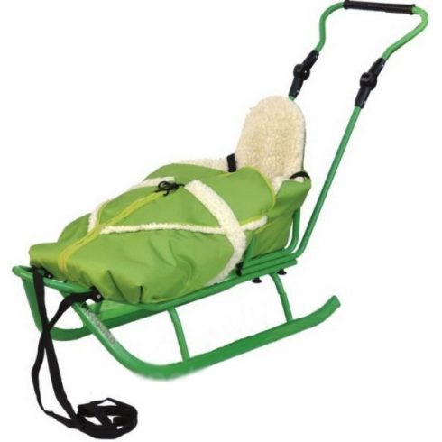 Adbor szánkó bundazsákkal - zöld