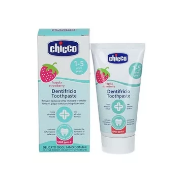   Chicco eper ízű fluormentes fogkrém 50 ml xilittel 1-5 év