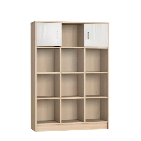 Faktum Alda Classic széles nyitott tároló - Coimbra / magasfényű  fehér 