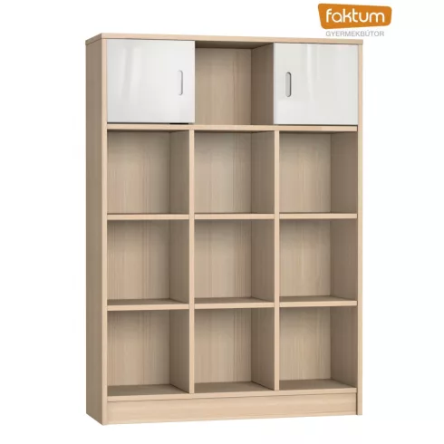 Faktum Alda Classic széles nyitott tároló - Coimbra / magasfényű  fehér 