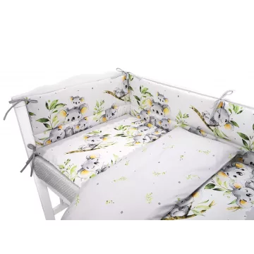 Baby Shop 5 részes babaágynemű - szürke koala maci