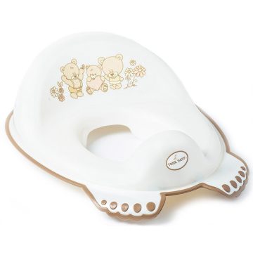   Tega Baby csúszásgátlós WC szűkítő Teddy Bear - white pearl